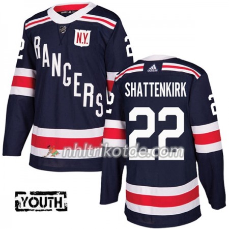New York Rangers Trikot Kevin Shattenkirk 22 Adidas 2017-2018 Navy Blue 2018 Winter Classic Authentic - Kinder